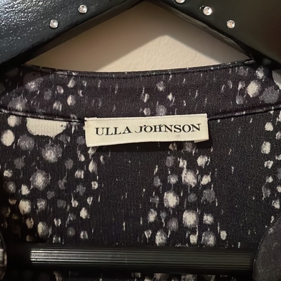 Ulla Johnson Grey V-Neck  Python Print Midi Dress - Picture 2 of 10